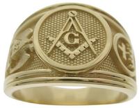 14k gold 3rd Degree Master Mason/SRSJ 32nd degree/York Rite Knights Templar ring