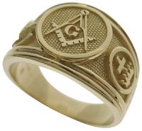 14k gold 3rd Degree Master Mason/SRSJ 32nd degree/York Rite Knights Templar ring