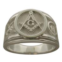 #1684, Master Mason/SRNJ 32nd degree/York Rite Knights Templar ring in sterling silver