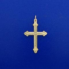 INSPIRED CROSS PENDANT IN 14K YELLOW GOLD