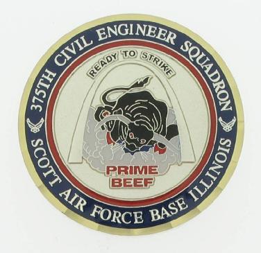 U. S. Air Force USAF military challenge die struck brass coin 