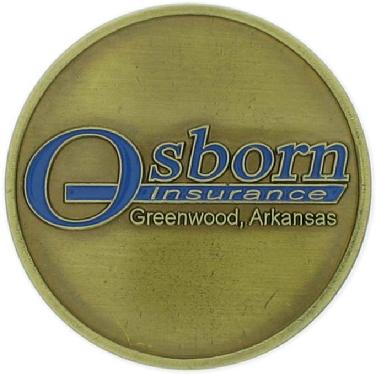 100th anniversary commemorative coin struck for the Osborne Insurance Agency