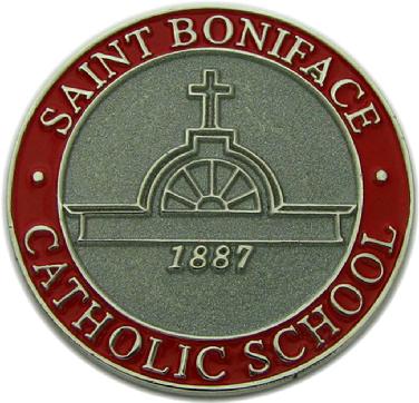 Commemorative coin for Saint Boniface Catholic School golf tournament