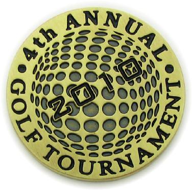 Ball marker coin for Saint Boniface Catholic School Golf Tournament