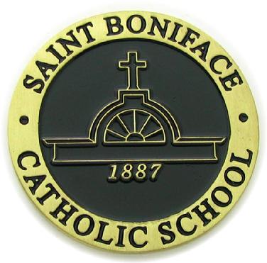 Commemorative coin for Saint Boniface Catholic School