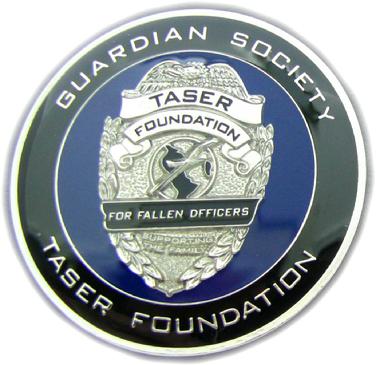 Die struck coin for Taser Foundation Guardian Society