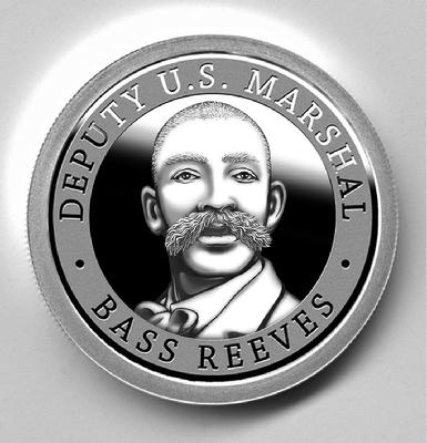 Deputy U.S. Marshal Bass Reeves silver proof coin, obverse