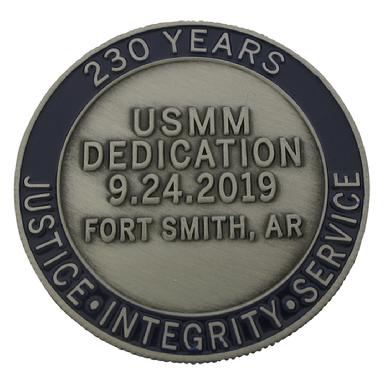 Custom U.S. Marshals Museum coin, reverse