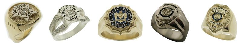 Custom Police & Fire badge rings