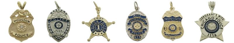 Custom police badge pendants